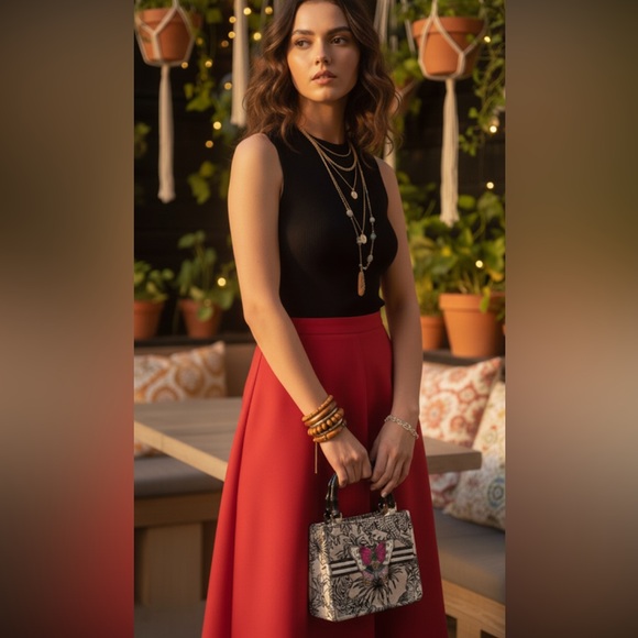 🦋NWT Forbidden Beaded Butterfly Crossbody with Bamboo Handle bag - Picture 13 of 13